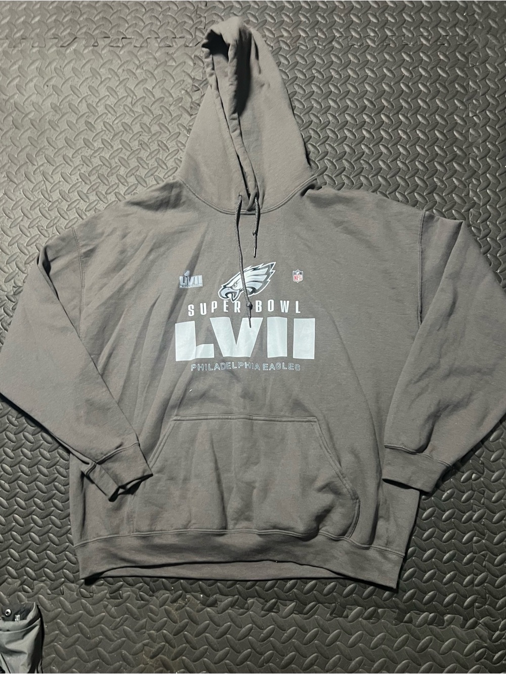 Gildan Gray Philadelphia Eagles Super Bowl LVI Hoodie